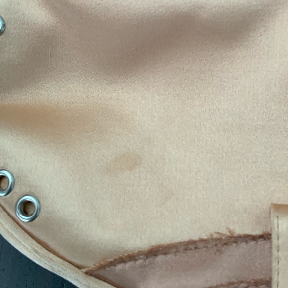 Vintage 90’S Y2K GIUSEPPE ZANOTTI Satin blush pink Shoulder Baguette Purse bag - Picture 10 of 16